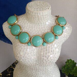 vintage turquoise fashion statement necklace